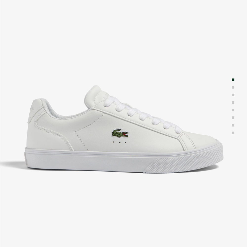 NWT Lacoste Lerond pro leather tennis shoes white classic flats 38 USA 7